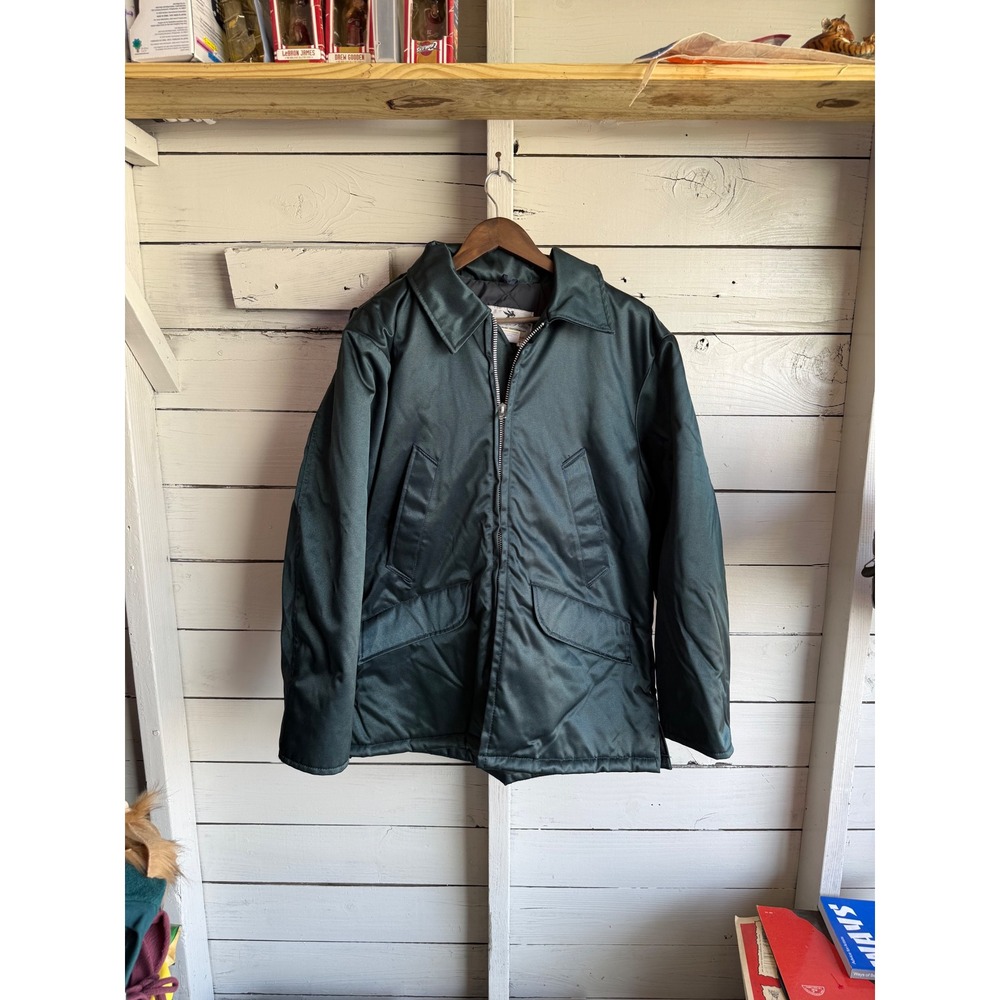 Golden Fleece Riverside Titan Cloth Parka Jacket Mens Large Green Quilted USA